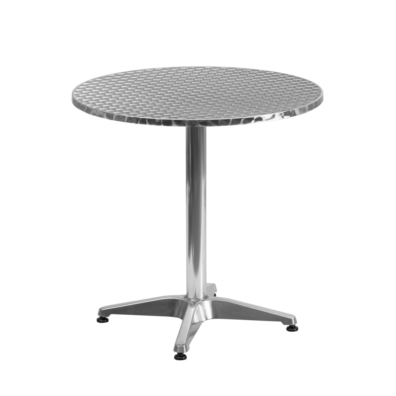 Emma and Oliver 27.5'' Round Aluminum Indoor-Outdoor Table with Base